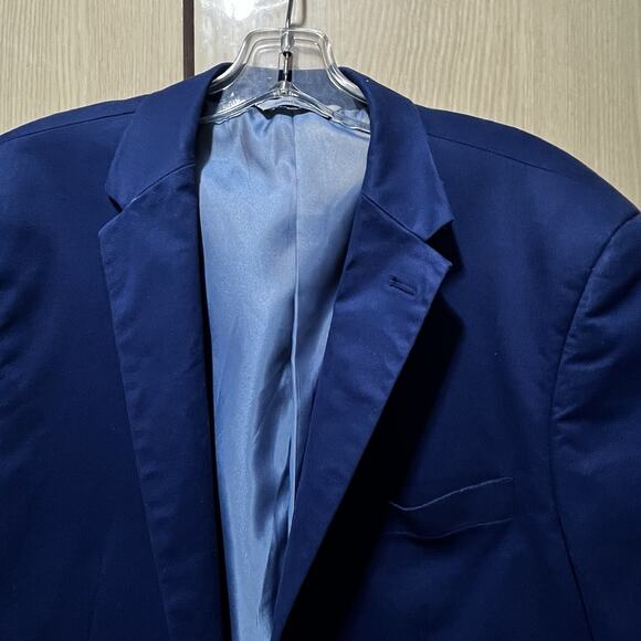 Samuel Windsor Mens Sport Business  Jacket Blazer 40L Navy Blue Cotton READ - Picture 2 of 13